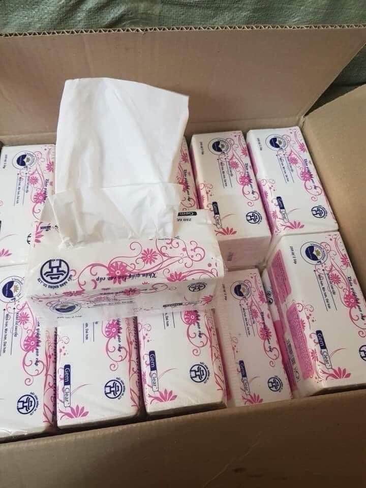 Bịch giấy rút, mềm, min 300 tờ 2 lớp