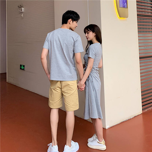 Đầm thun đôi phối dây rút eo