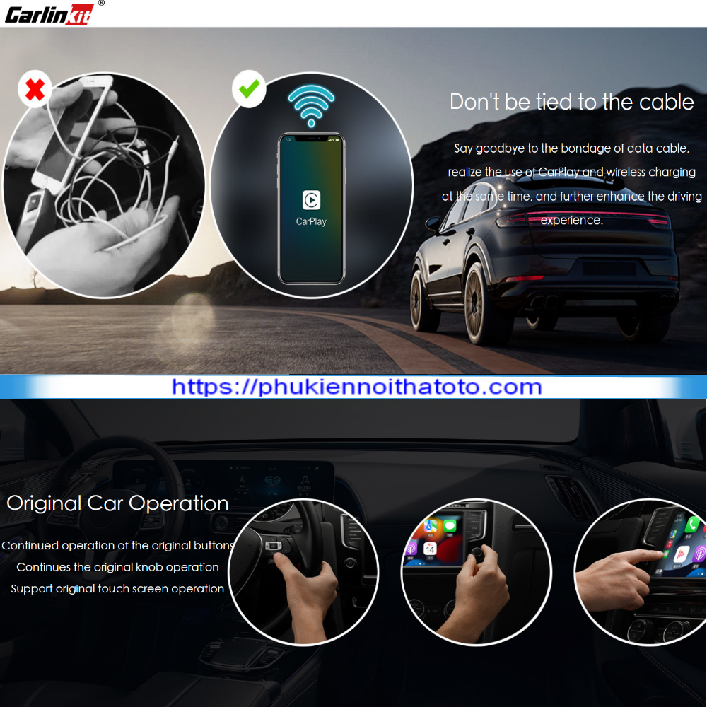 Carplay và Android Auto Không Dây CarlinKit 4.0 CP2A