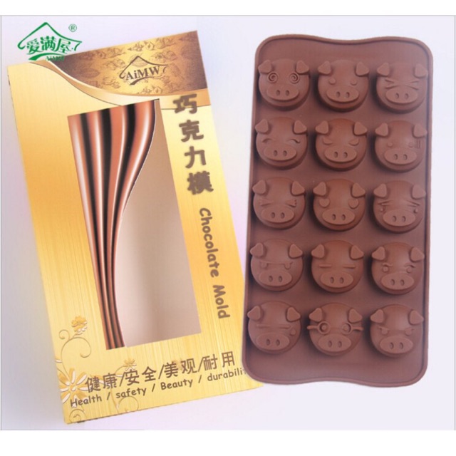 Khuôn Đổ Socola Hình Mặt Lợn