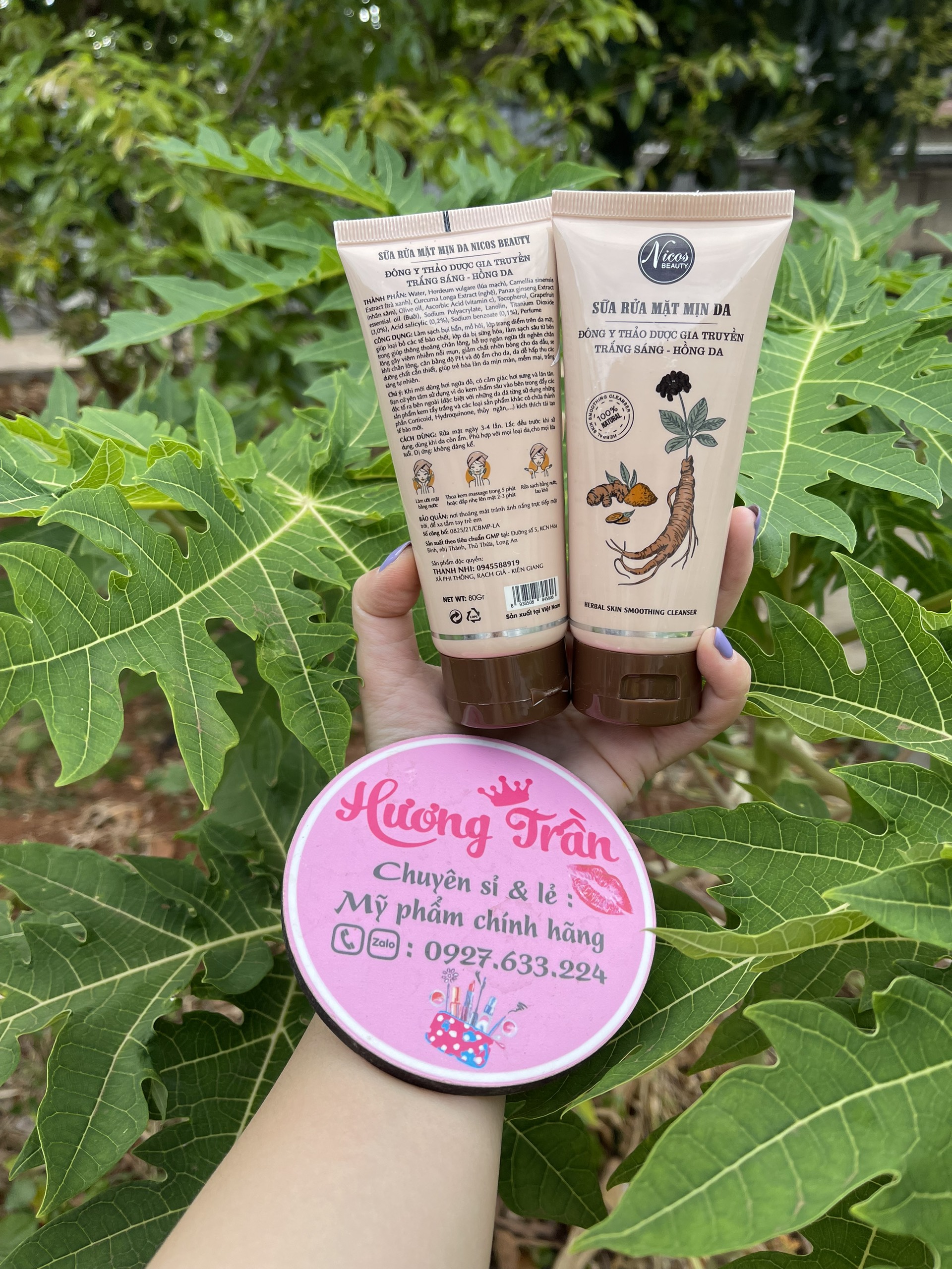 Sữa rửa mặt đông y gia truyền (tuýp lớn 80Gr) dùng chung với cao mụn sâm đỏ