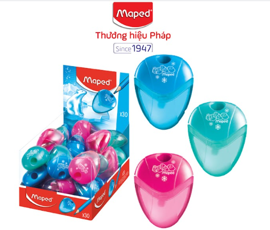 MAPED - Chuốt viết chì Tim 1 lỗ [Chính hãng]