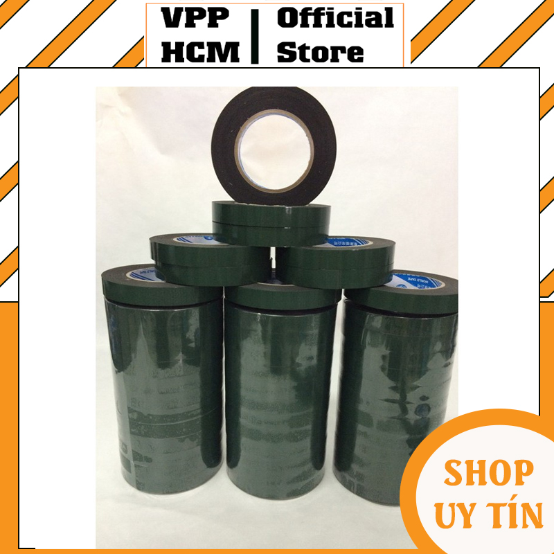 Băng keo xốp đen 2 mặt 2.4f siêu dính