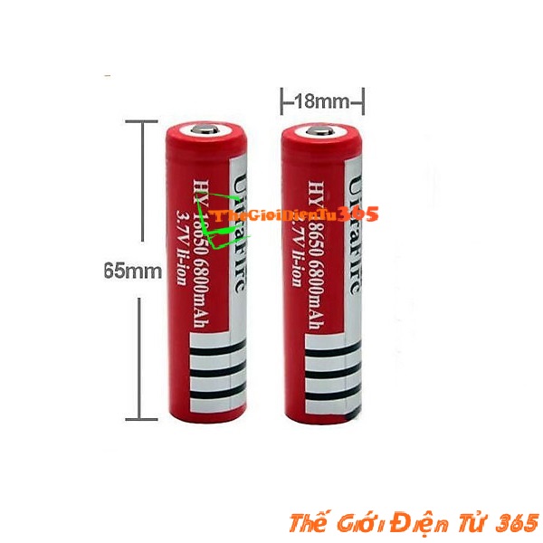 PIN SẠC 3.7V LI-ION ULTRAFIRE 18650-6800MAH