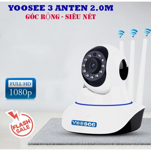 Camera wifi Yoosee chuẩn 3 râu 11 LED Full HD