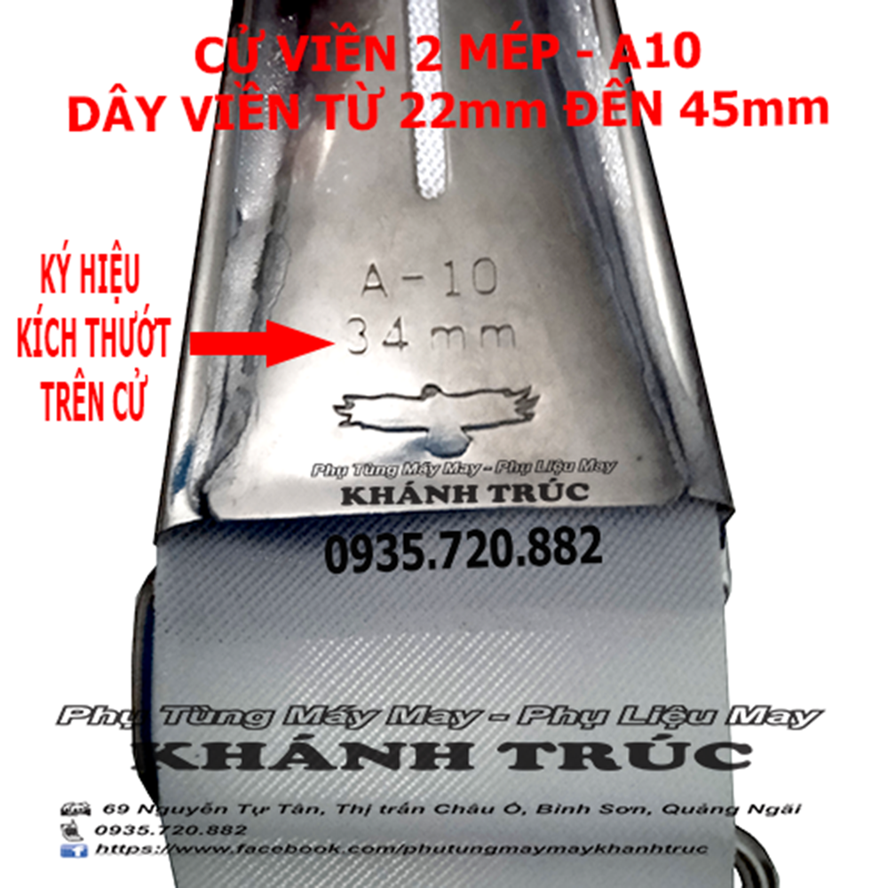 Cử viền A10 2 MÉP máy may 1kim công nghiệp