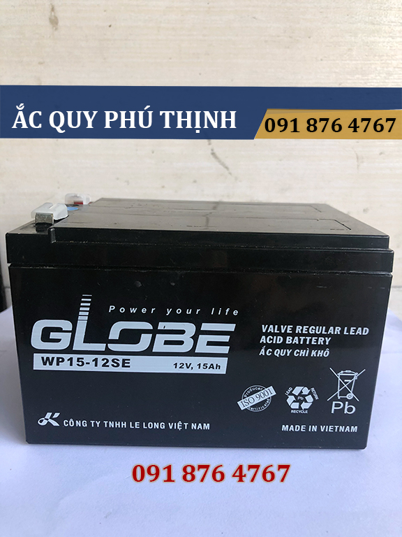 Ắc quy lưu điện Globe 12v - 15Ah WP15-12SE
