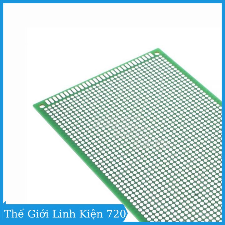 Phíp đồng đục lỗ 2 mặt PCB xanh dày 1.6mm 9x15cm