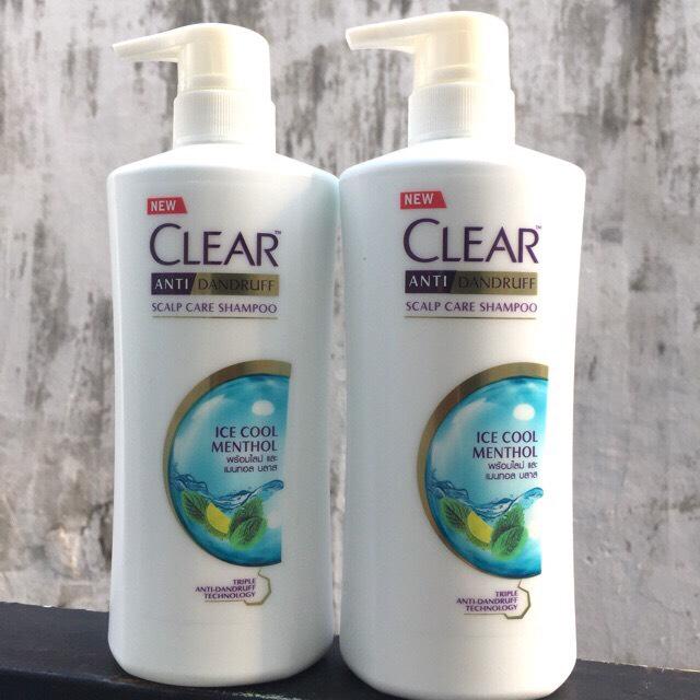 Combo 2 dầu gội CLEAR bạc hà 480ml và CLEAR thảo dược 450ml