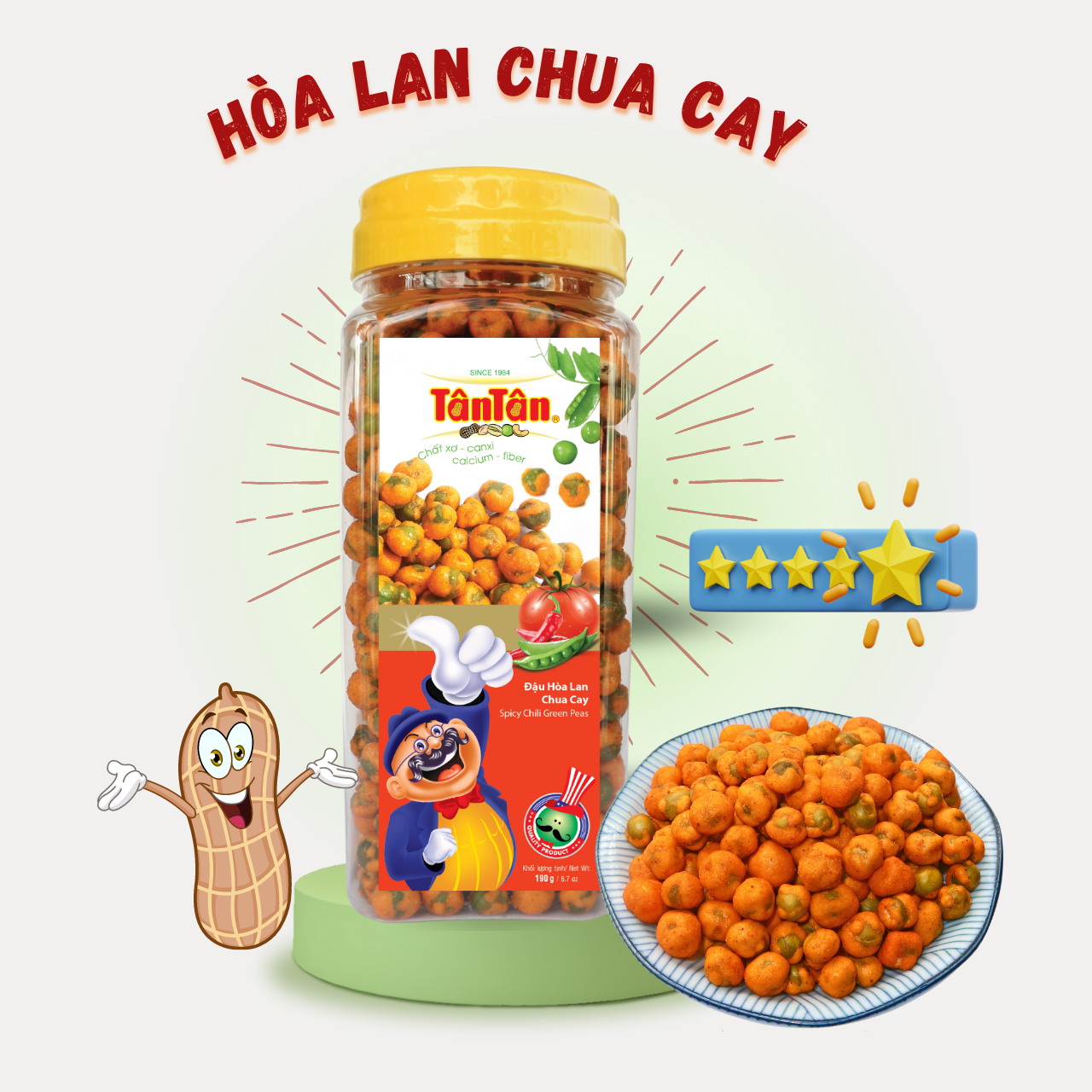 Đậu hòa lan Chua Cay Tân Tân hủ 190g
