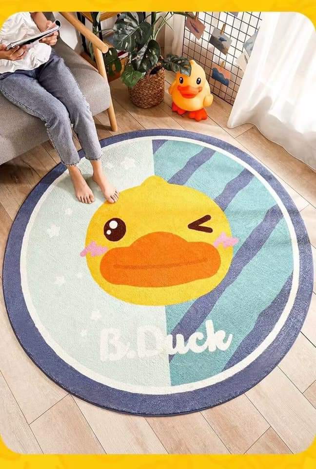 Thảm tròn lông mềm size 1m nhiều mẫu