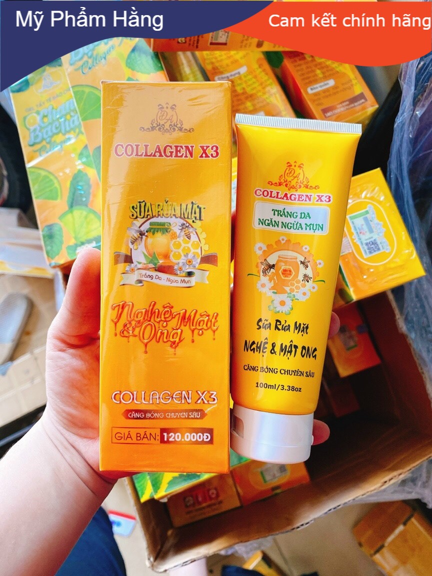Sữa rửa mặt Nghệ Collagen X3 Đông Anh 100ml