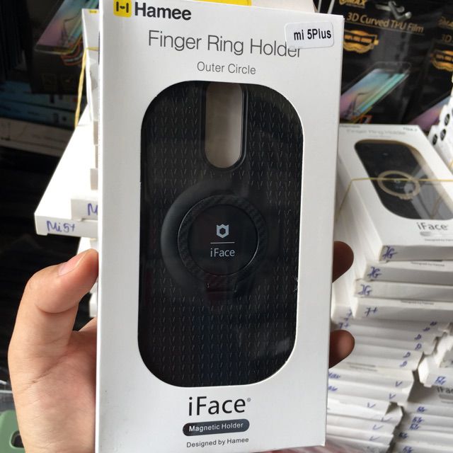 Ốp lưng iface xiaomi mi5 plus kèm iring và hút nam châm trên ô tô