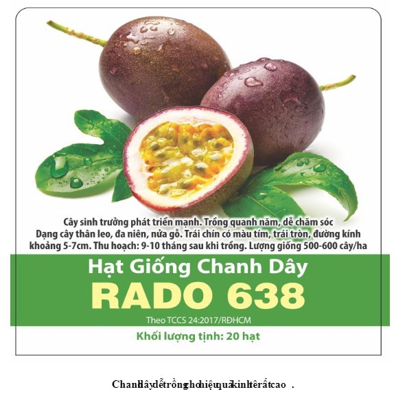 Hạt Giống Chanh Dây Rạng Đông 0.2gram