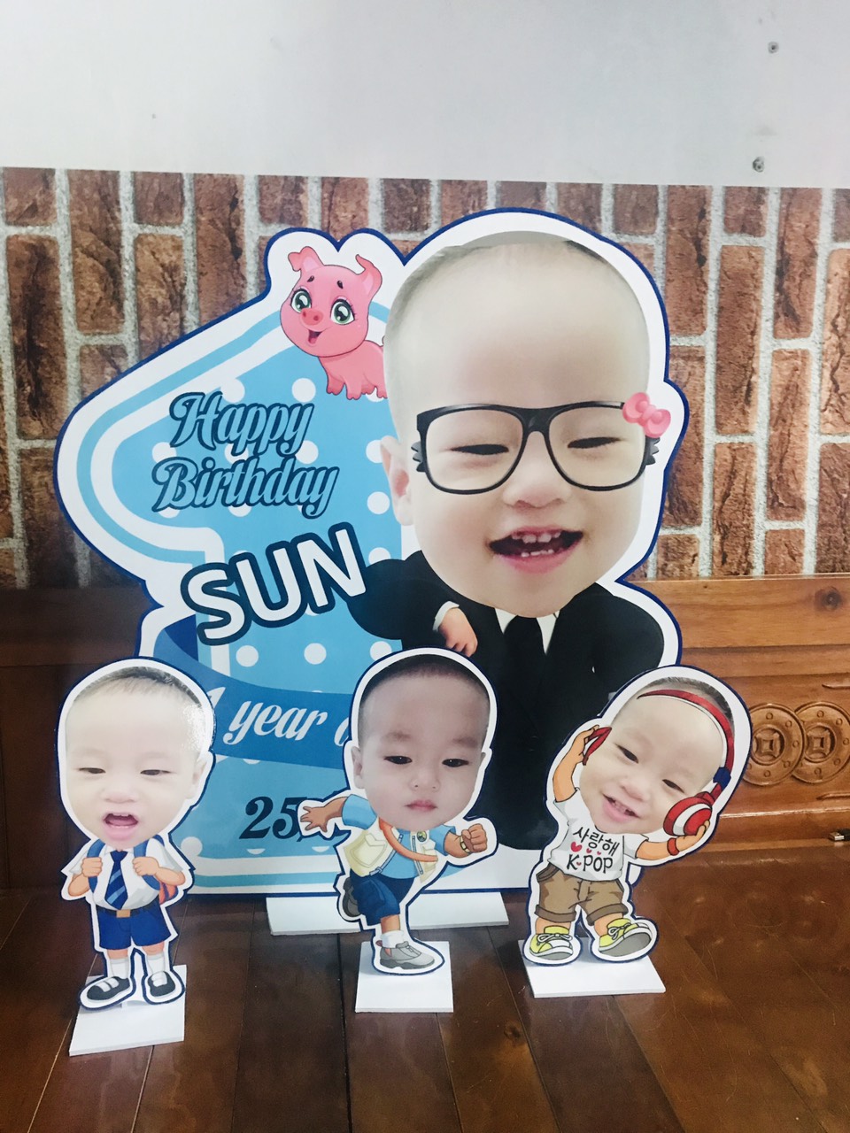 Chibi trang trí sinh nhật cho bé