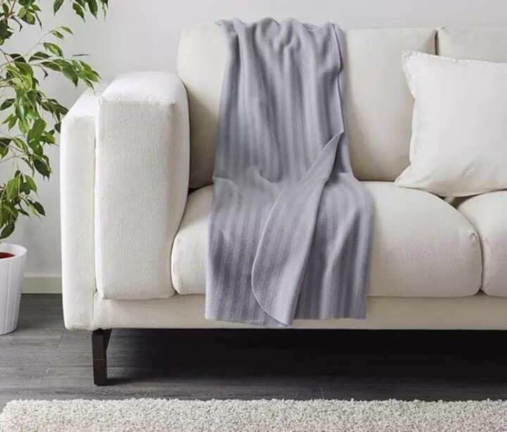 Chăn mền điều hòa 4 mùa Ikea cá nhân kích cỡ 1,2x1,8m, màu xám phù hợp cho cả nam và nữ, chất nỉ nhung mềm mại, chống bai dão, chống xù lông - Chăn đắp đa năng di động gấp gọn, sử dụng khi đi tàu xe, máy bay, du lịch,...