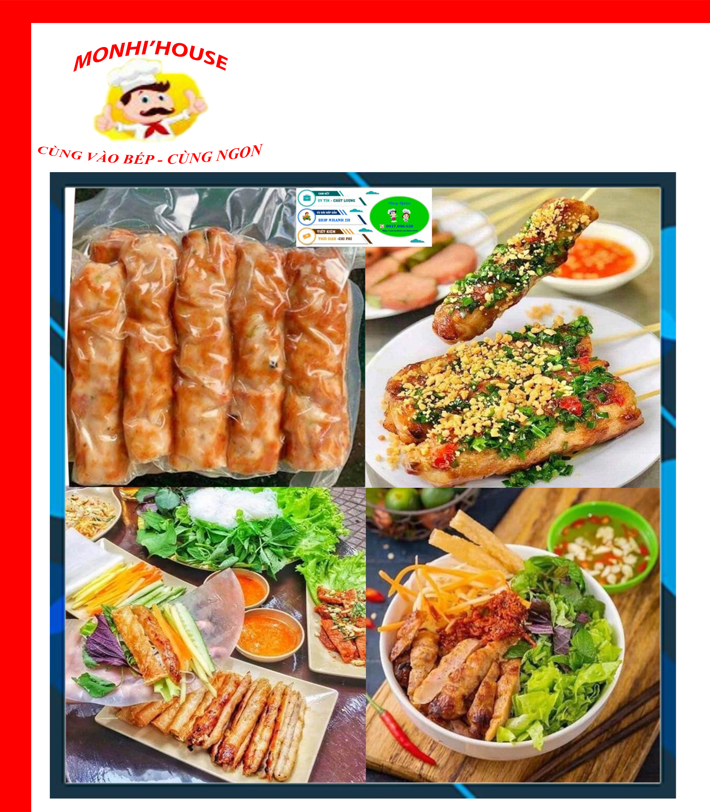 Gói 500g Nem nướng thơm ngon( 10 cây )
