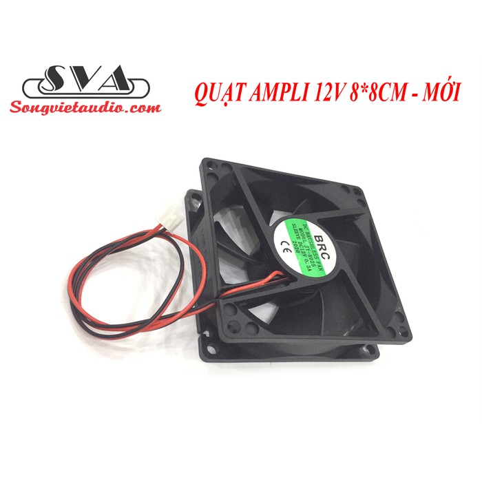 QUẠT AMPLI 12V 8x8CM - MỚI