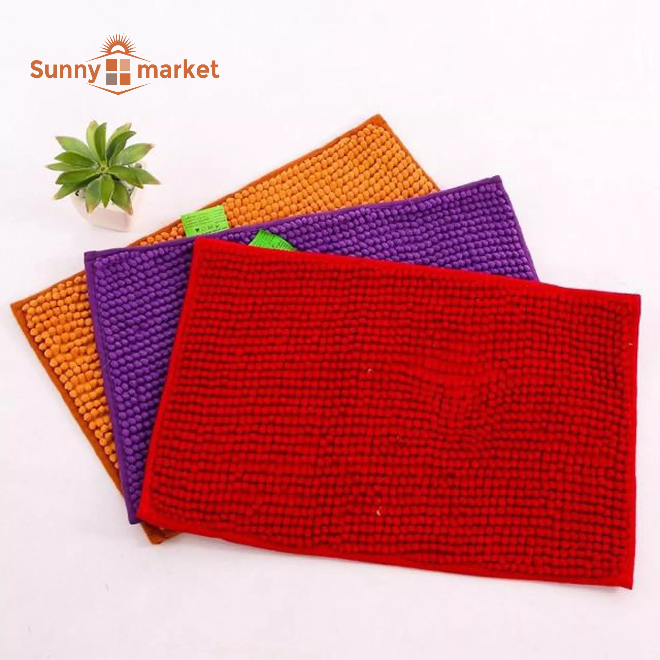 Thảm chùi chân san hô đinh, siêu thấm nước, chống trơn trượt, kích thước 30cm x 50cm (màu ngẫu nhiên)