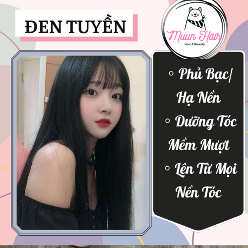 Thuốc Nhuộm Tóc Màu Đen Tuyền [Tặng Kèm Oxy + Chụp Tóc + Găng Tay]