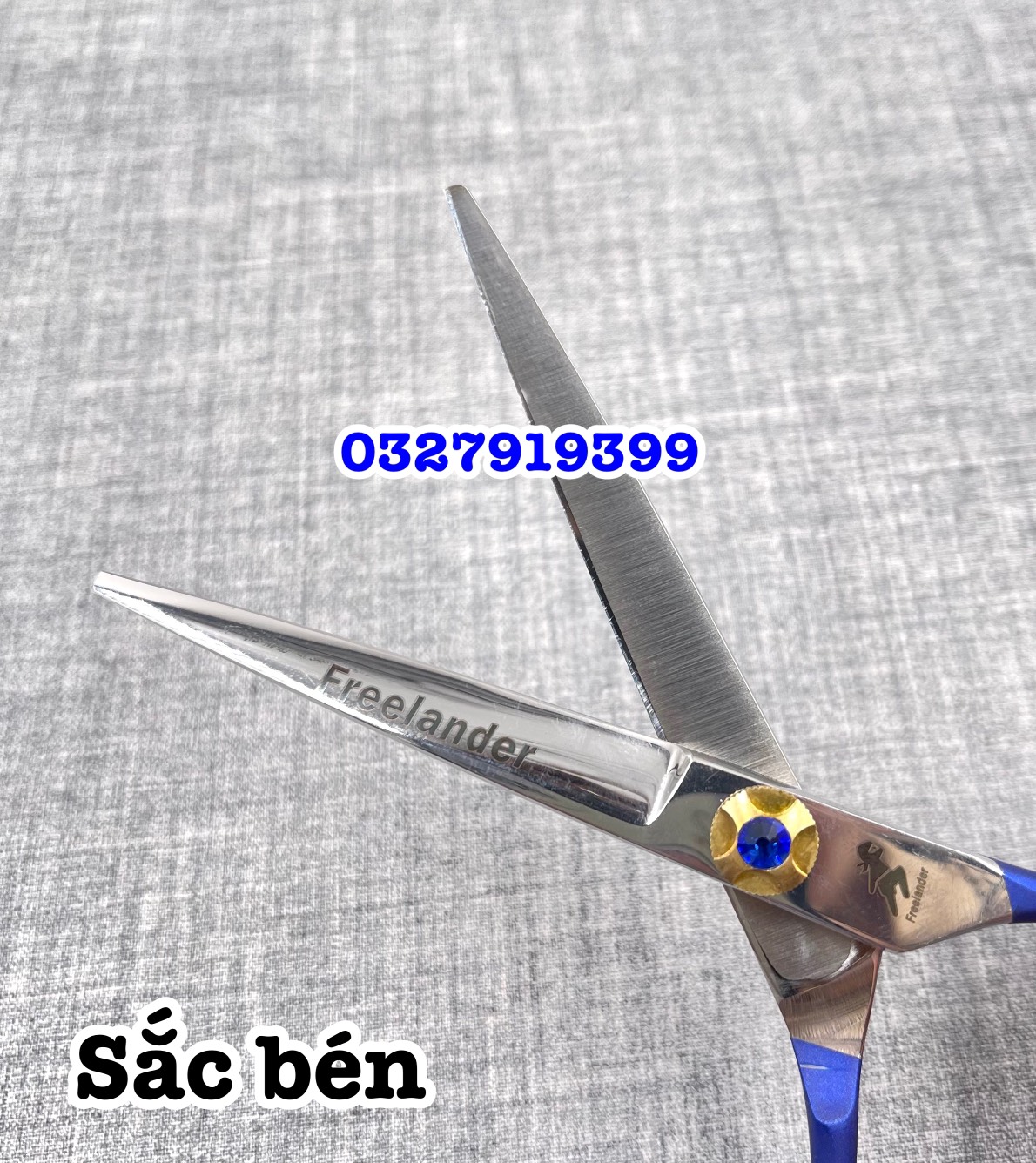 Kéo cắt tóc cao cấp Freelander 6.0 in ( xanh )