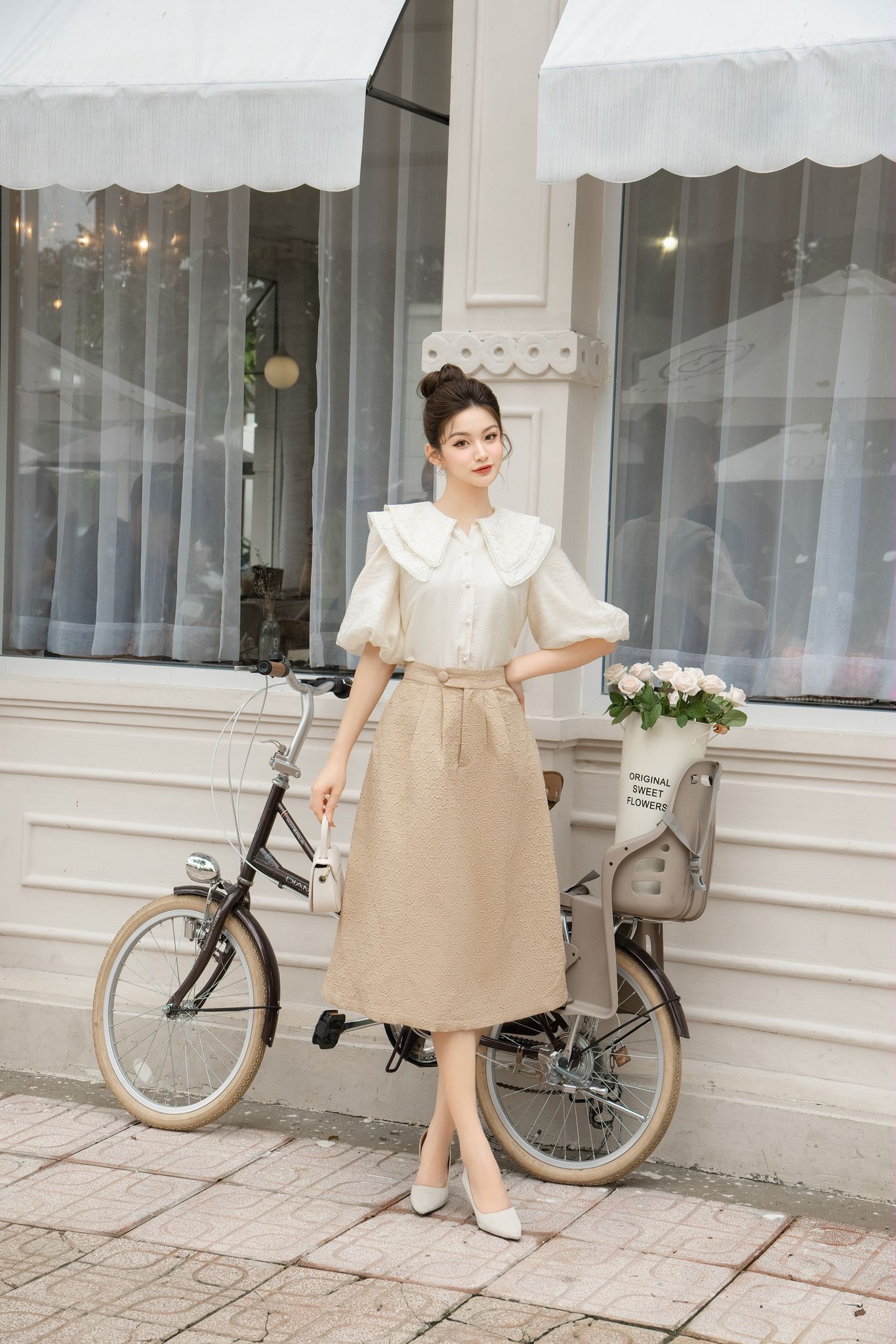 Voucher siêu sale 15% OLV - Chân váy Morela Skirt