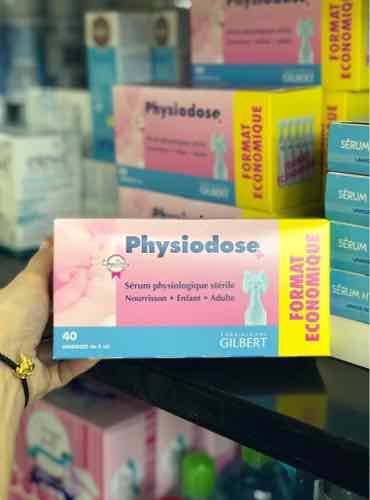 Nước muối sinh lý hồng Physiodose 40 ống -Pháp