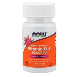 Vitamin D3 Now Vitamin D3 10000IU 120 viên - Tăng Đề Kháng - Chính Hãng thumbnail