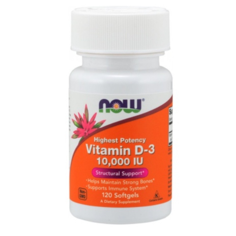Vitamin D3 | Now Vitamin D3 10000IU 120 viên - Tăng Đề Kháng - Chính Hãng - Muscle Fitness