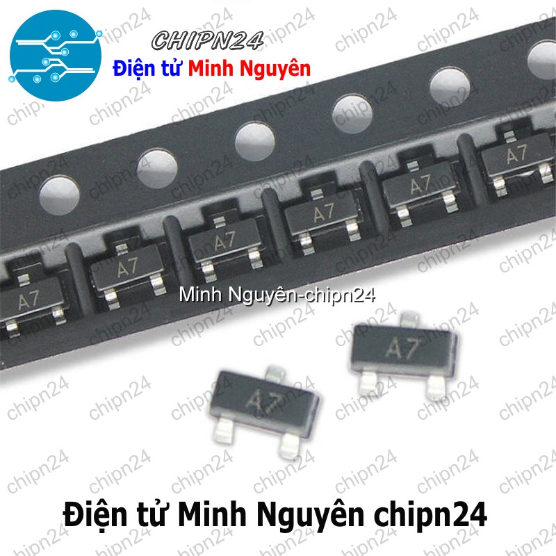 [25 con] (G9.1) Diode Dán BAV99 (A7) SOT-23 0.2A 70V (SMD) (Diode Kép) - HH007422