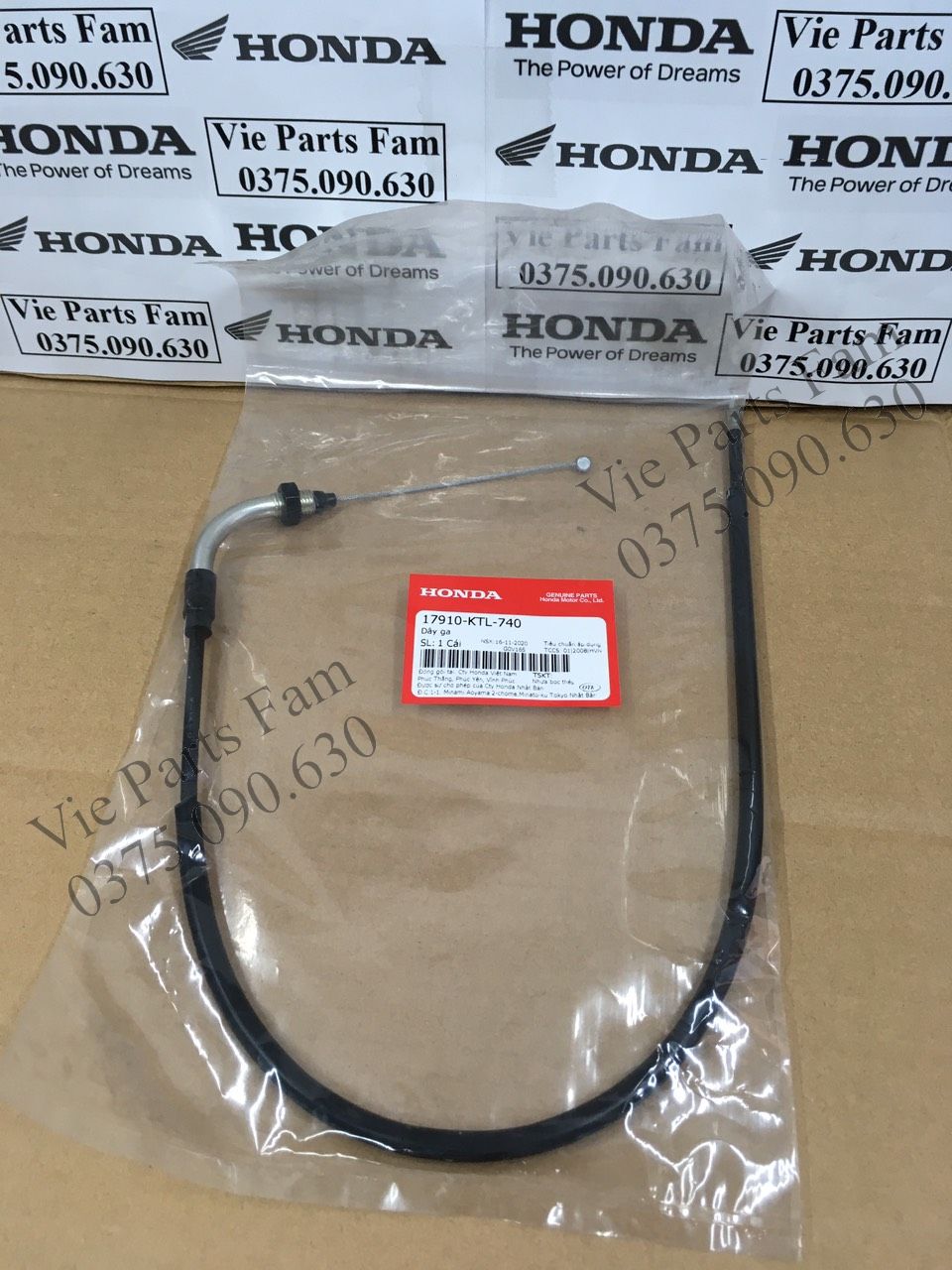 Dây ga wave rs 100, chính hiệu honda motor vn