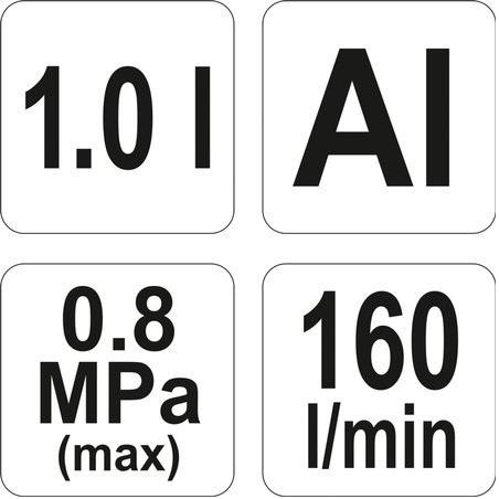 Máy phun cát cầm tay bình 1L Yato YT-2376