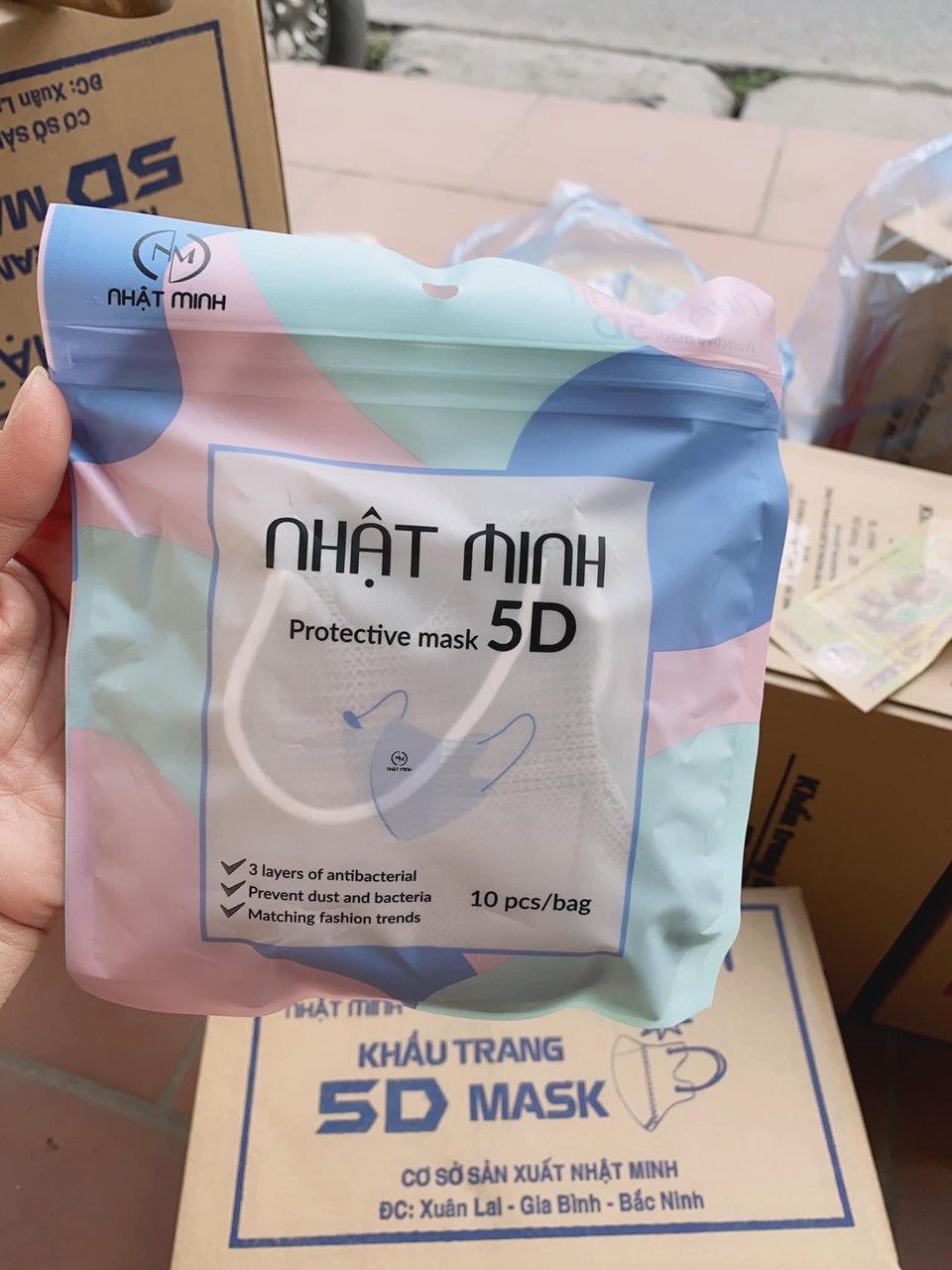 THÙNG 200 CHIẾC KHẨU TRANG 5D MASK KHÁNG KHUẨN