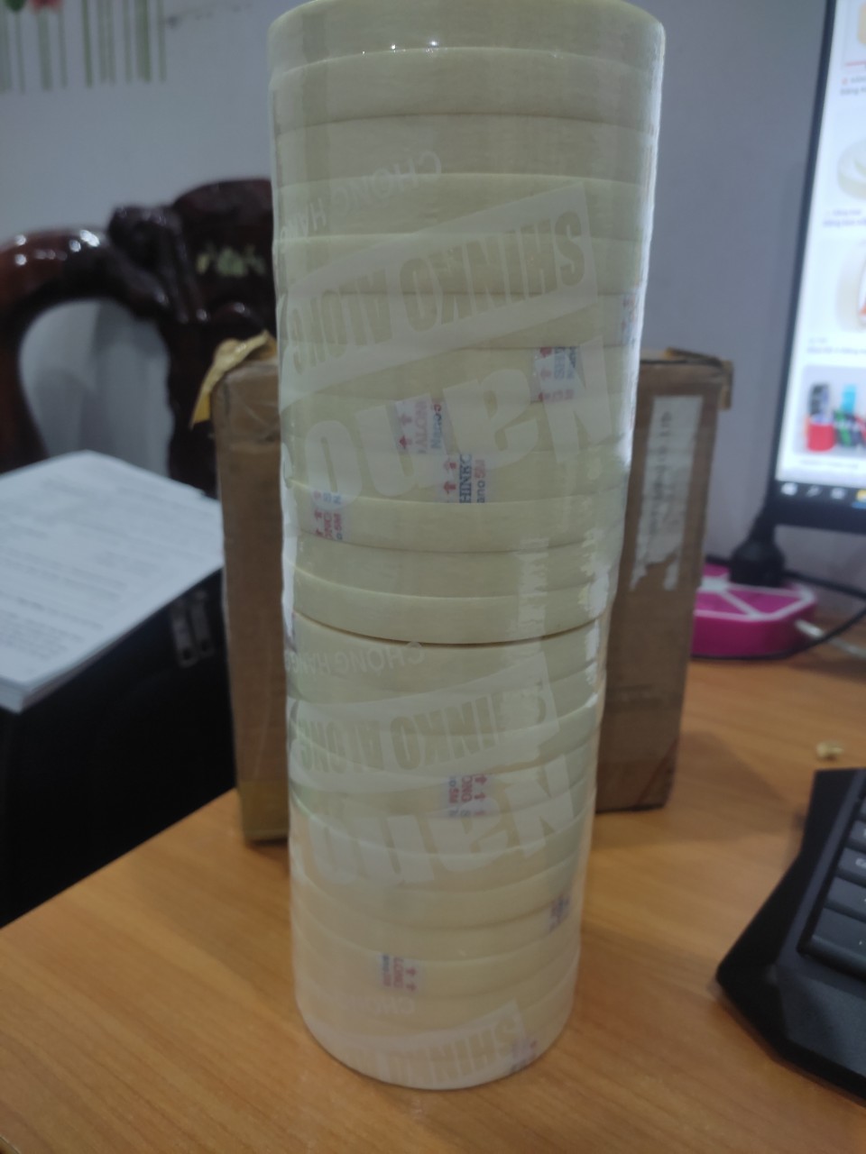 Băng keo giấy 1.2F - 1 cây 24 cuộn (20 yard )