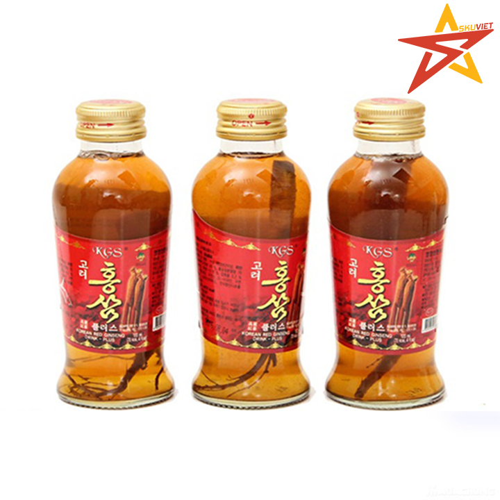 COMBO 10 Chai Nước Nhân Sâm Có Củ KGS Hàn Quốc