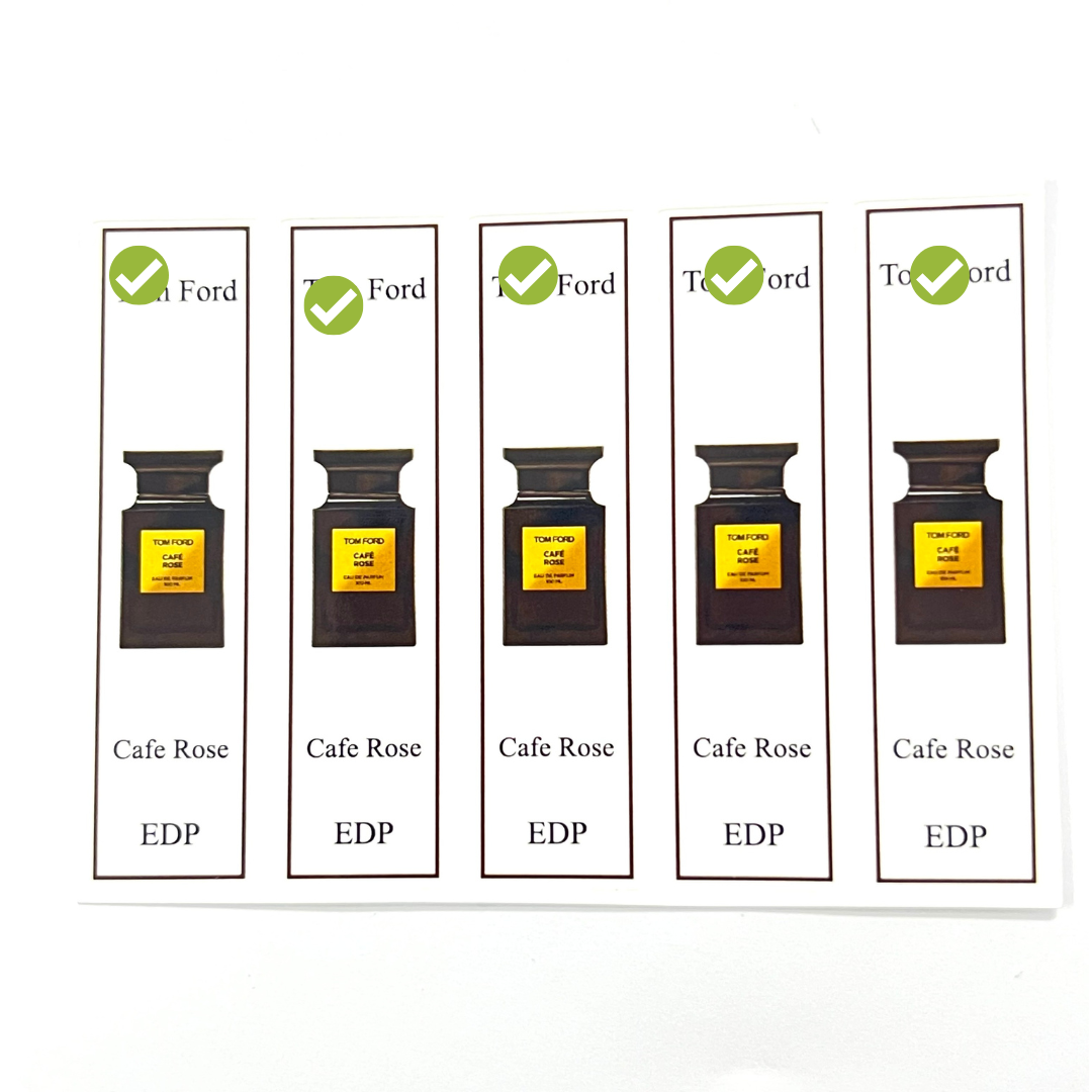 [HCMC] combo 10 tomford perfume bottle sticker for full range extract bottle