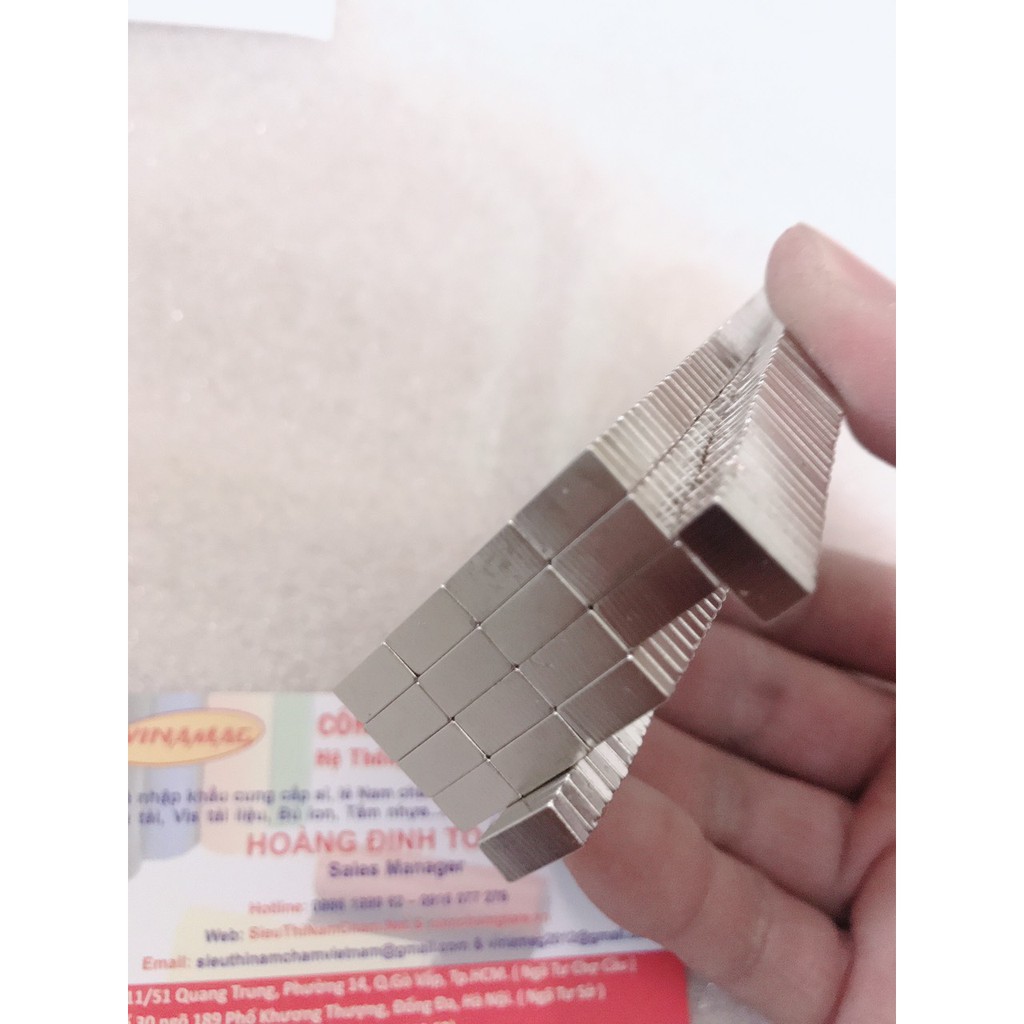bộ 50 viên nam châm 10x5x2mm mạ niken chất lượng tốt