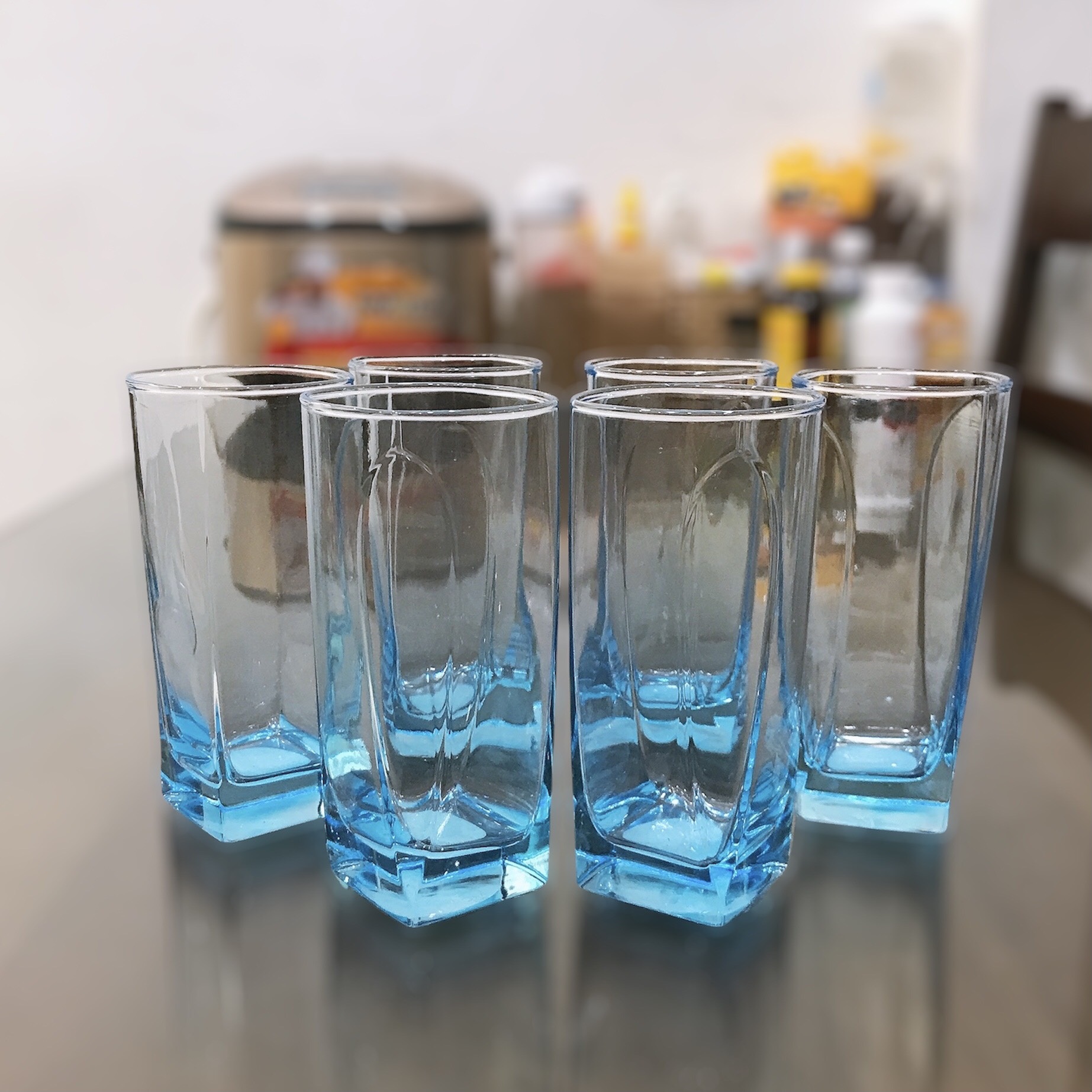 Combo 6 ly thủy tinh cao cấp Luminarc Blue Leaf FH30 300ml