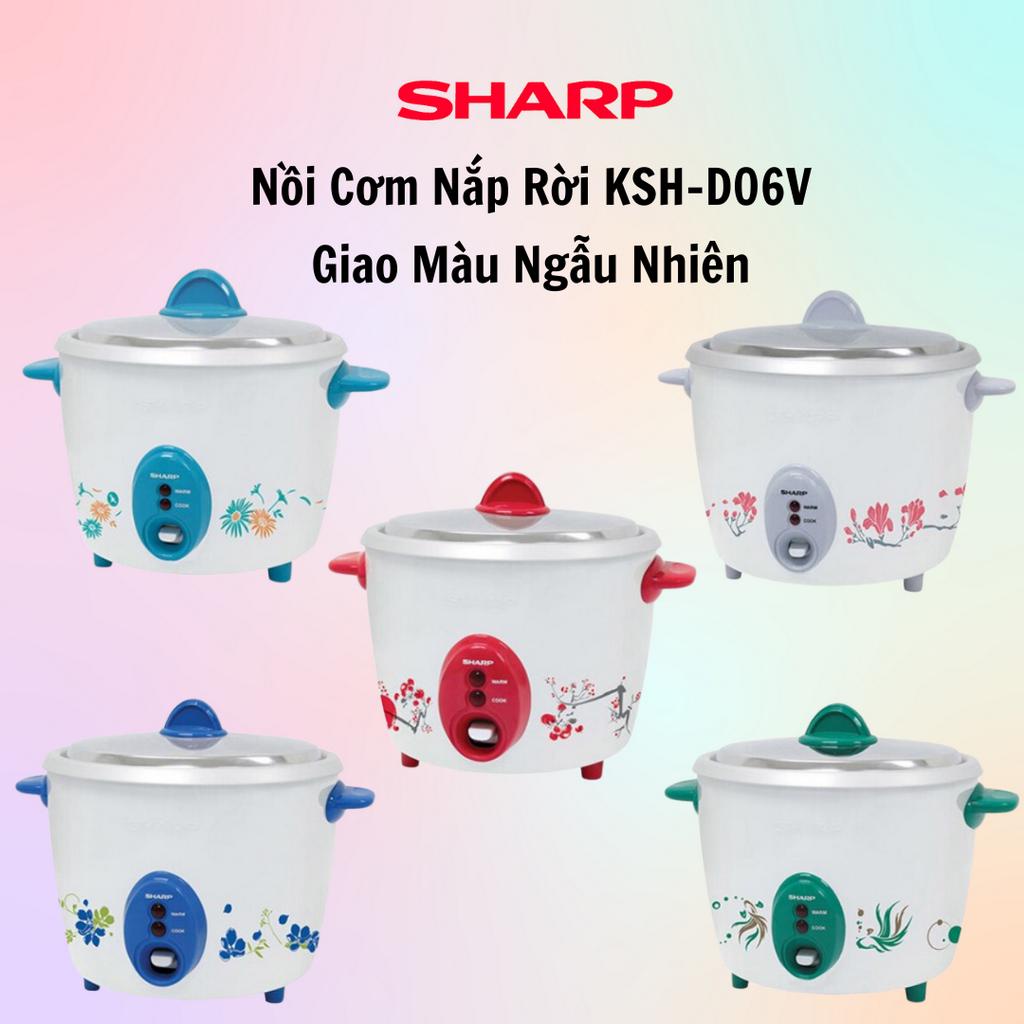 Nồi cơm điện nắp rời sharp ksh-d06v/d11v/d15v - màu ngẫu nhiên - hàng chính hãng bảo hành 12 tháng