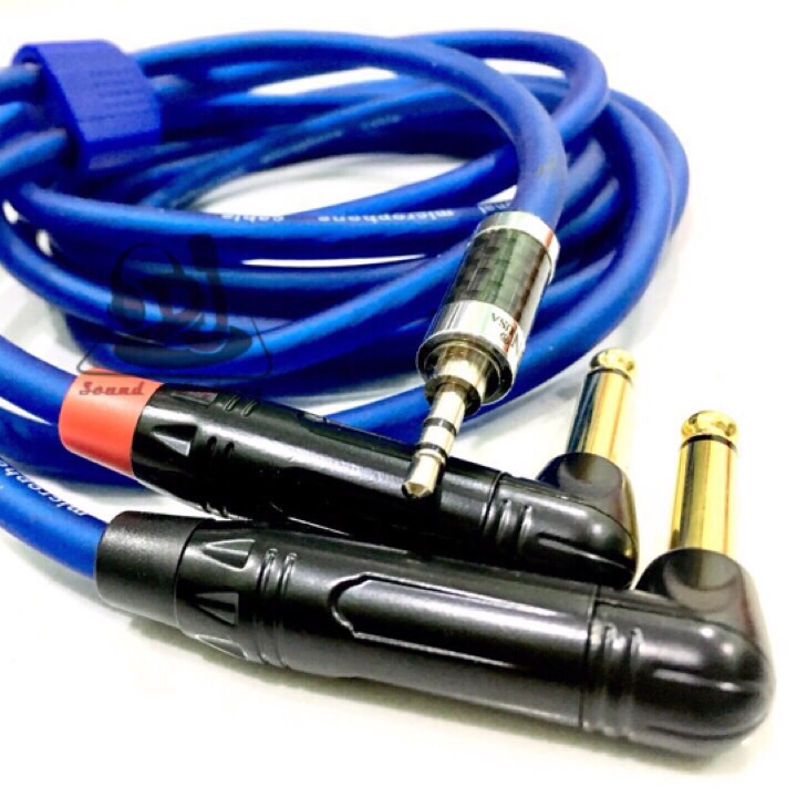 Dây tín hiệu âm thanh Jack 3.5 ly ra 2 Rắc 6 ly