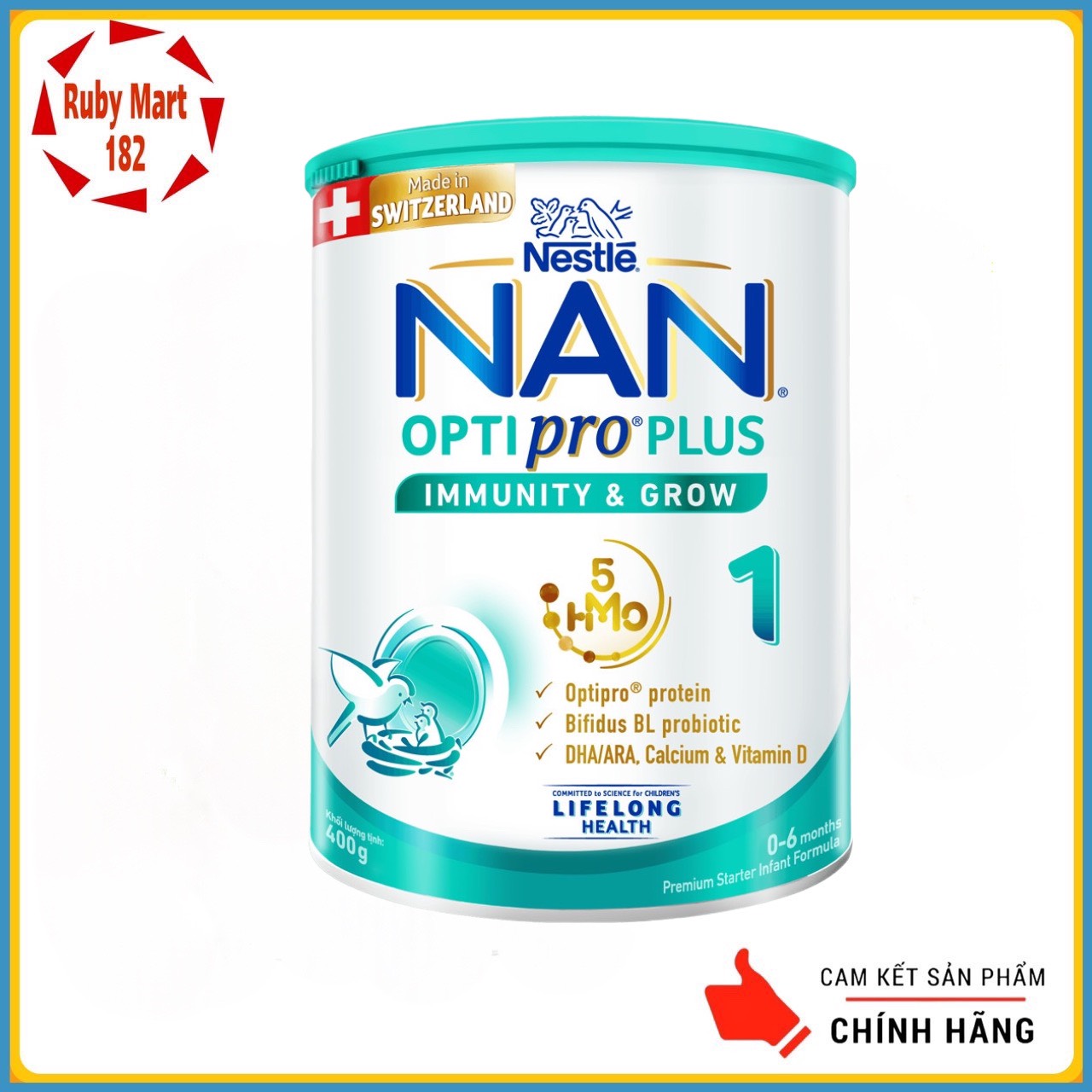 [Date 6.2025] Sữa Bột Thụy Sỹ Nan Optipro 1 Lon 400g