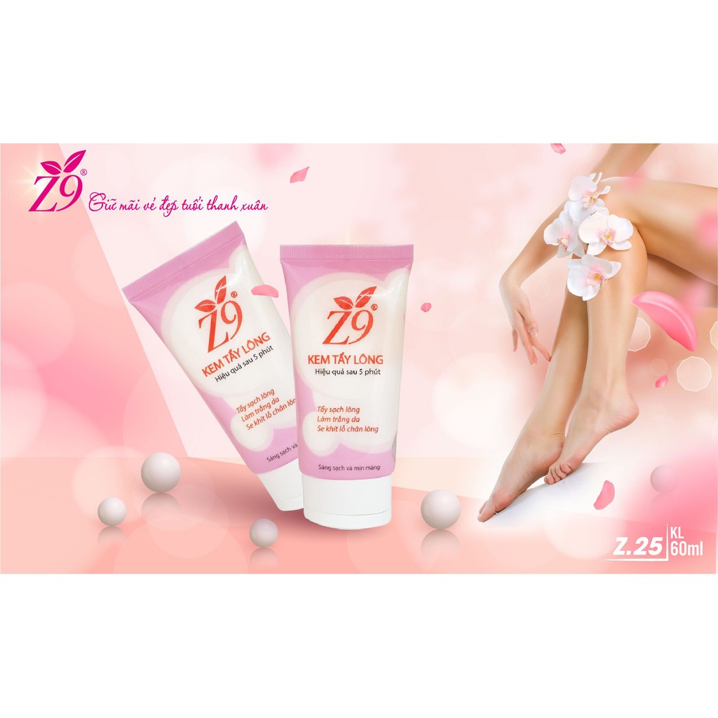 Kem Tẩy Lông Z9 (Hộp tuýp 60ml) Z25