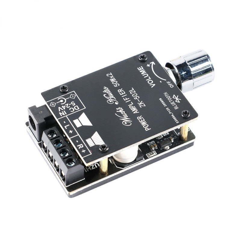 Bảng mạch khuếch đại âm thanh Bluetooth DC 5-24V 50Wx2 nhỏ gọn ZK-502L