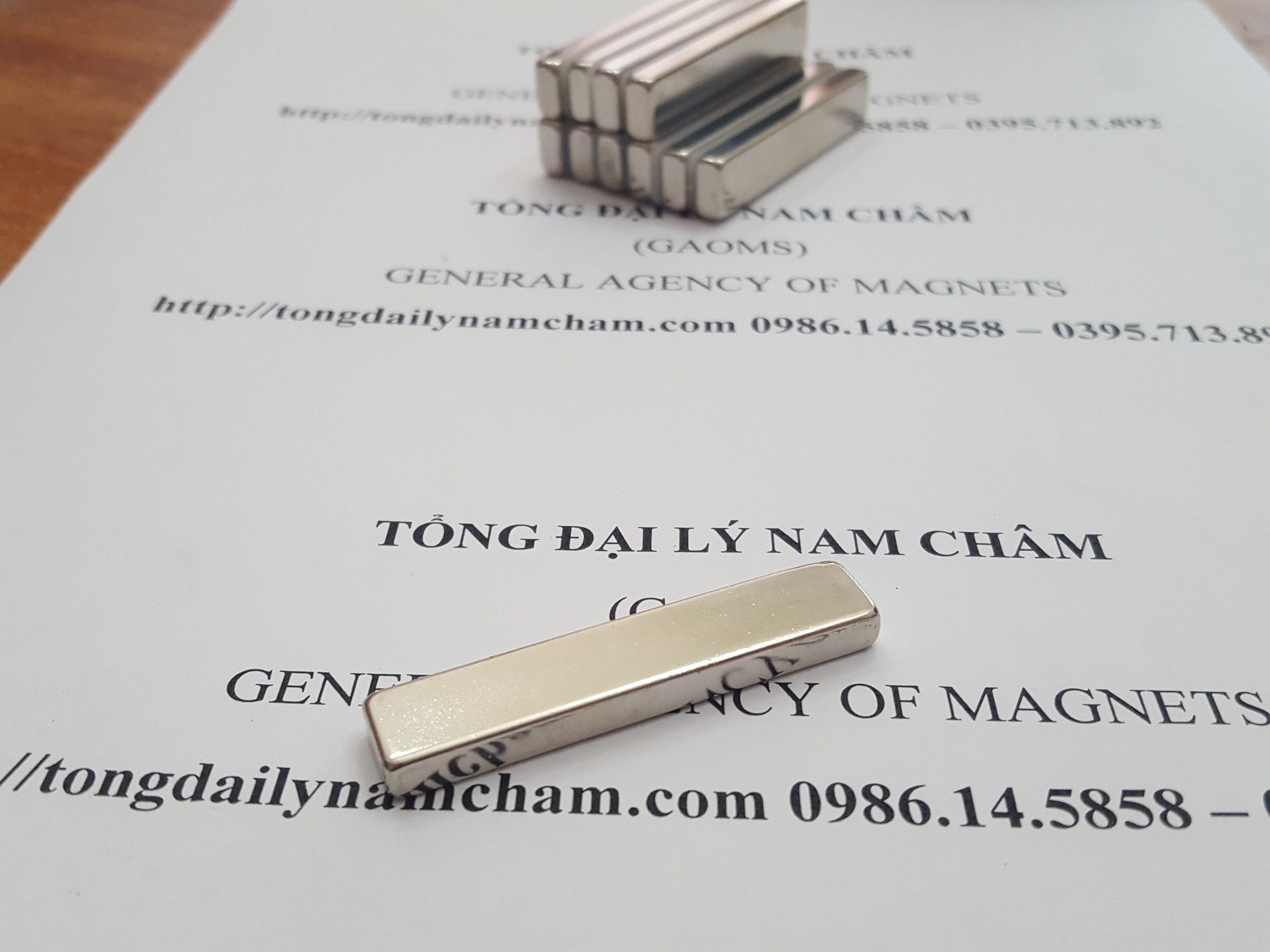5 viên nam châm 50x10x5mm