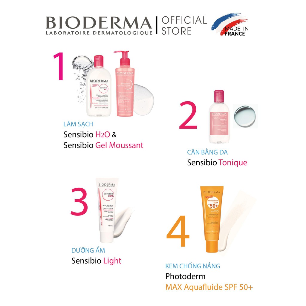 HÀNG NHẬP KHẨU - Dung Dịch Làm Sạch Sâu Và Tẩy Trang, Nước Tẩy Trang Công Nghệ Micellar Bioderma Sensibio H2O (Hồng) / Sebium H2O (Xanh) - 500ml - DuocmyphamDrAn