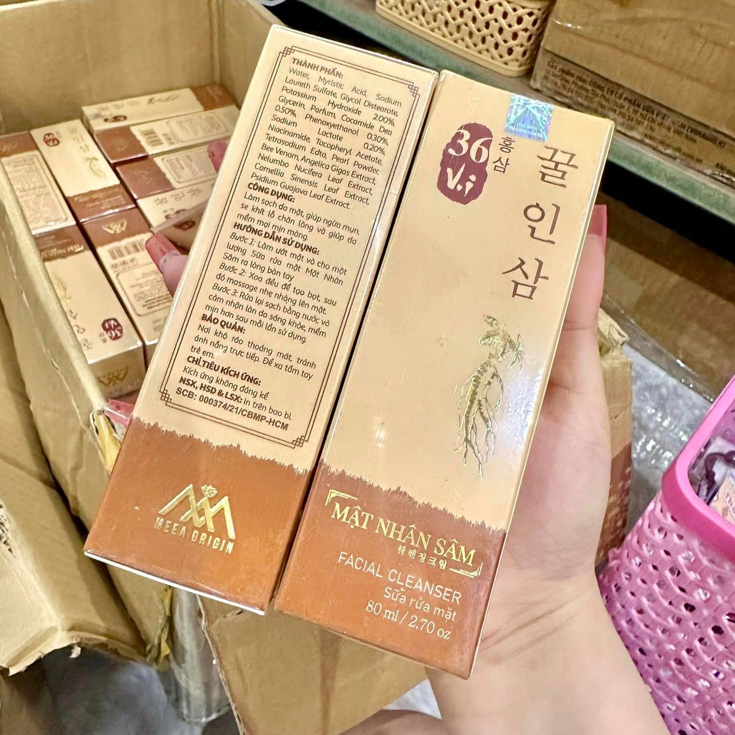 Sữa Rửa Mặt Mật Nhân Sâm 36 Vị Meea Organic 80ml