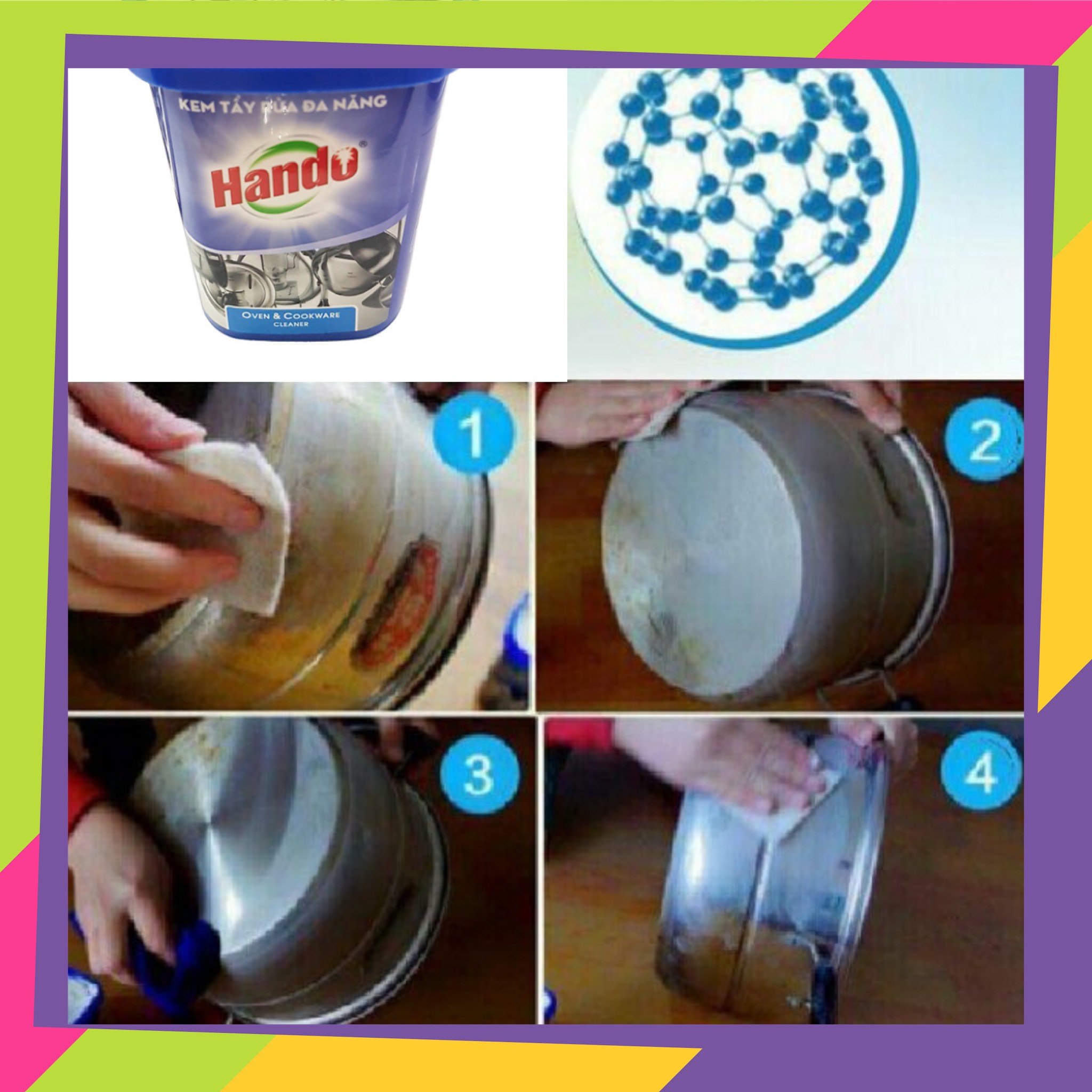 Kem tẩy rửa đa năng Hando
