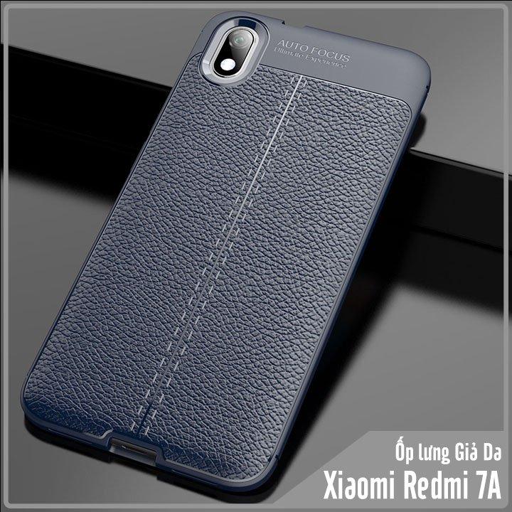 Ốp lưng cho Xiaomi Redmi 7A Giả da chống sốc Auto Focus