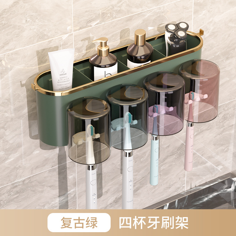 Kệ Để Cốc Bàn Chải Đánh Răng Lắp Đặt Dính Tường