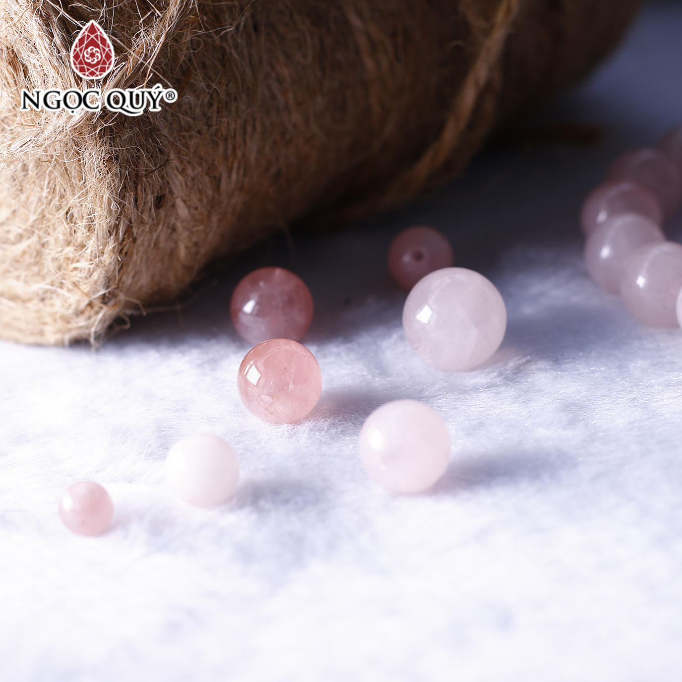 Hạt lẻ đá thạch anh hồng mệnh hỏa thổ - Ngọc Quý Gemstones